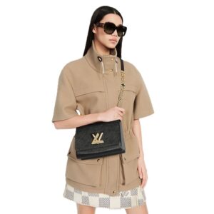 Alternative view of Louis Vuitton Twist MM Monogram Flower Black For Women, Women's Handbags, Shoulder And Crossbody Bags 9.1in/23cm LV M59402