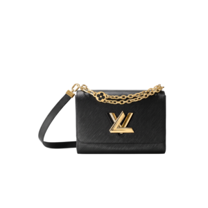 Louis Vuitton Twist MM Monogram Flower Black For Women, Women's Handbags, Shoulder And Crossbody Bags 9.1in/23cm LV M59402