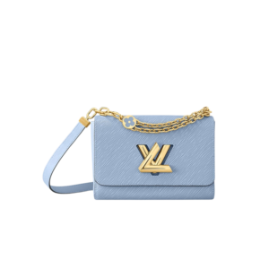 Louis Vuitton Twist MM Monogram Flower Bleu Nuage Blue For Women, Women's Handbags, Shoulder And Crossbody Bags 9.1in/23cm LV M59627