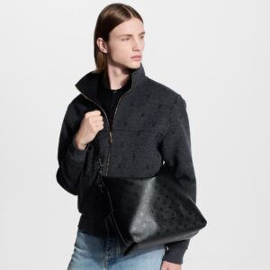 Alternative view of Louis Vuitton Vagabond Hobo Bag 16.1in/ 49cm Black Monogram Midnight Black Hardware For Men M27856