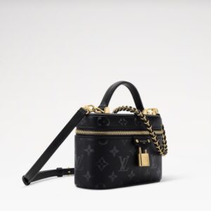 Alternative view of Louis Vuitton Vanity Chain Pouch Top Handle 7.5in/ 19cm Boldly Black Monogram Ink Gold Hardware For Women M3A372