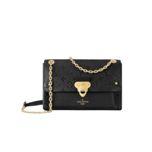 Louis Vuitton Vavin Monogram Empreinte MM Crossbody Bag 9.8in/ 25cm Black Gold Hardware For Women M44150