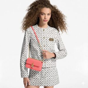 Alternative view of Louis Vuitton Wallet On Chain LV Bloom Shoulder Bag 7.9in/ 20cm Sweet Coral Gold Hardware For Women M14548