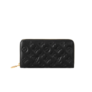 Louis Vuitton Zippy Wallet Monogram Embossed Black For Women 8.1in/20cm M81510