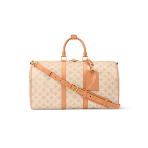 Louis Vuitton Keepall Trunk 45 Travel Bag 17.7in/ 45cm Beige Monogram Origine Gold Hardware M28238