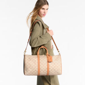 Alternative view of Louis Vuitton Keepall Trunk 45 Travel Bag 17.7in/ 45cm Beige Monogram Origine Gold Hardware M28238