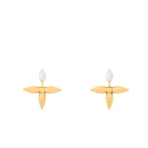 Louis Vuitton Louisette Earrings Gold For Women M80267