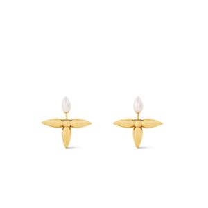 Louis Vuitton Louisette Earrings Gold For Women M00630