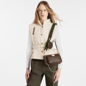 Alternative view of Louis Vuitton Multi Pochette Accessoire Shoulder Bag 9.4in/ 24cm Khaki Monogram Canvas Gold Hardware For Women M44813