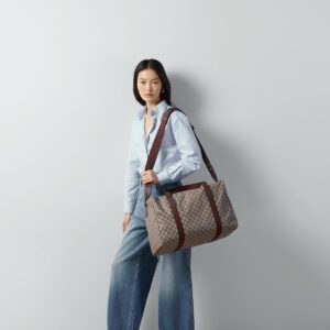 Alternative view of Gucci Medium Duffle Bag With Web Beige 17.9 In/ 45.5 Cm 758664 FACK7 9768