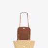 Saint Laurent Mini Manon In Raffia And Aged Vegetable-Tanned Beige For Women 9.1 Inches/ 23 Cm 774269GAAED9051 - Image 4