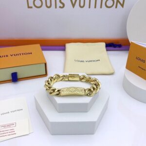 Alternative view of Louis Vuitton Monogram Chain Bracelet Gold Tone For Men