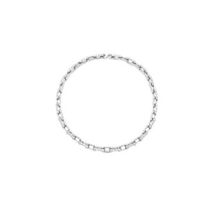 Louis Vuitton Monogram Chain Necklace Silver Tone For Men M00307
