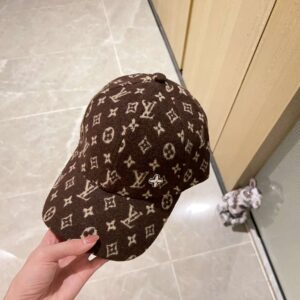 Louis Vuitton Monogram Pattern Cap Brown For Women
