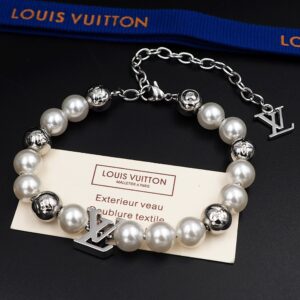 Alternative view of Louis Vuitton Monogram Pearls Bracelet White For Women M0996A