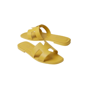 Hermes Oran Sandals Yellow For Women H202230Z 8R340