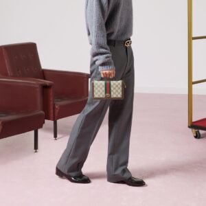 Alternative view of Gucci Ophidia Travel Case Clutch & Pouch 8.3in/ 21cm Beige Gold Hardware For Men 751610 96IWT 8745