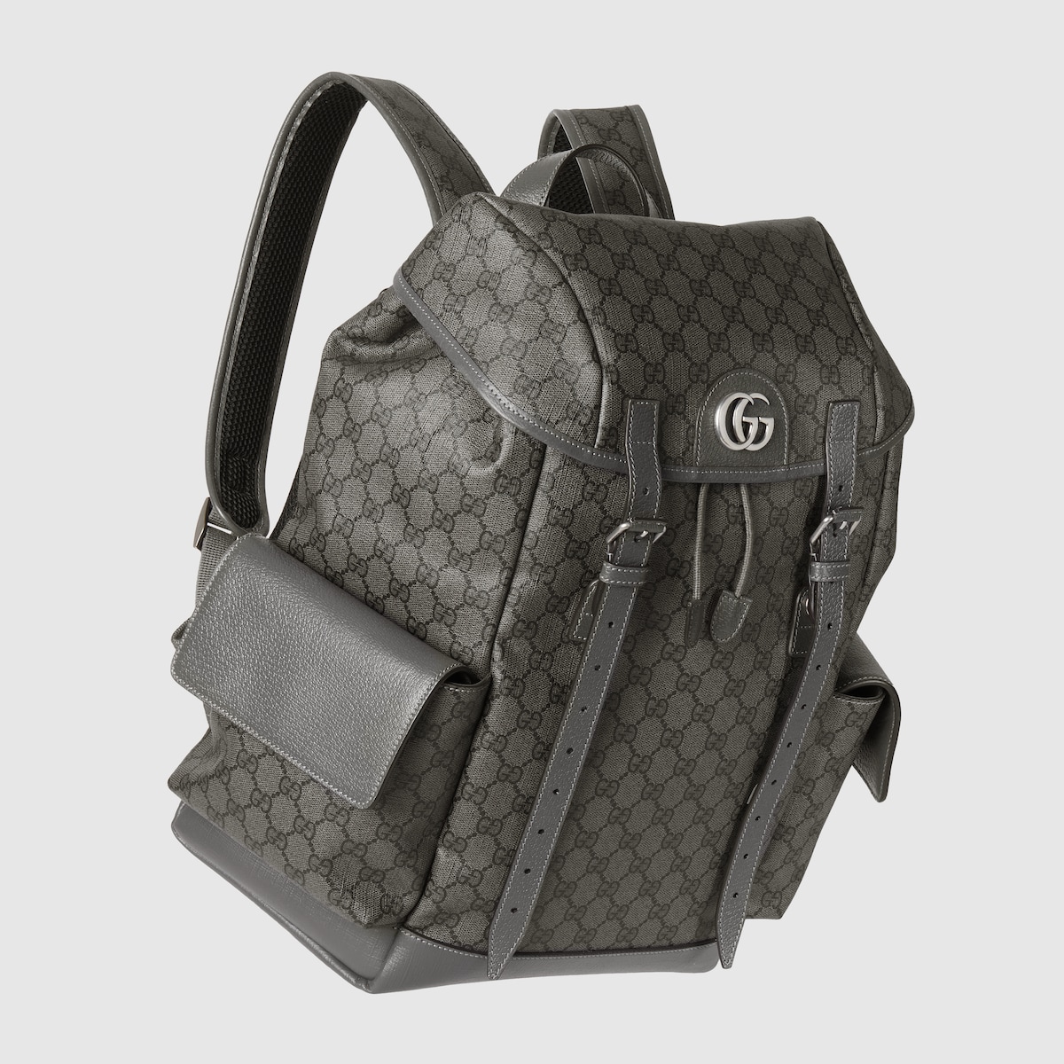 Gucci Ophidia Medium Backpack 15.7in/ 40cm Grey Palladium Hardware For Men 598140 FABHU 8863 - Image 3