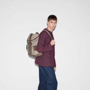 Alternative view of Gucci Ophidia Medium Backpack 15.7in/ 40cm Beige Gold Hardware For Men 598140 HUHAT 8564