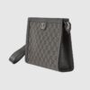 Gucci Ophidia Clutch & Pouch 10.2in/ 26cm Grey Palladium Hardware For Men 760243 UULBN 1244 - Image 3