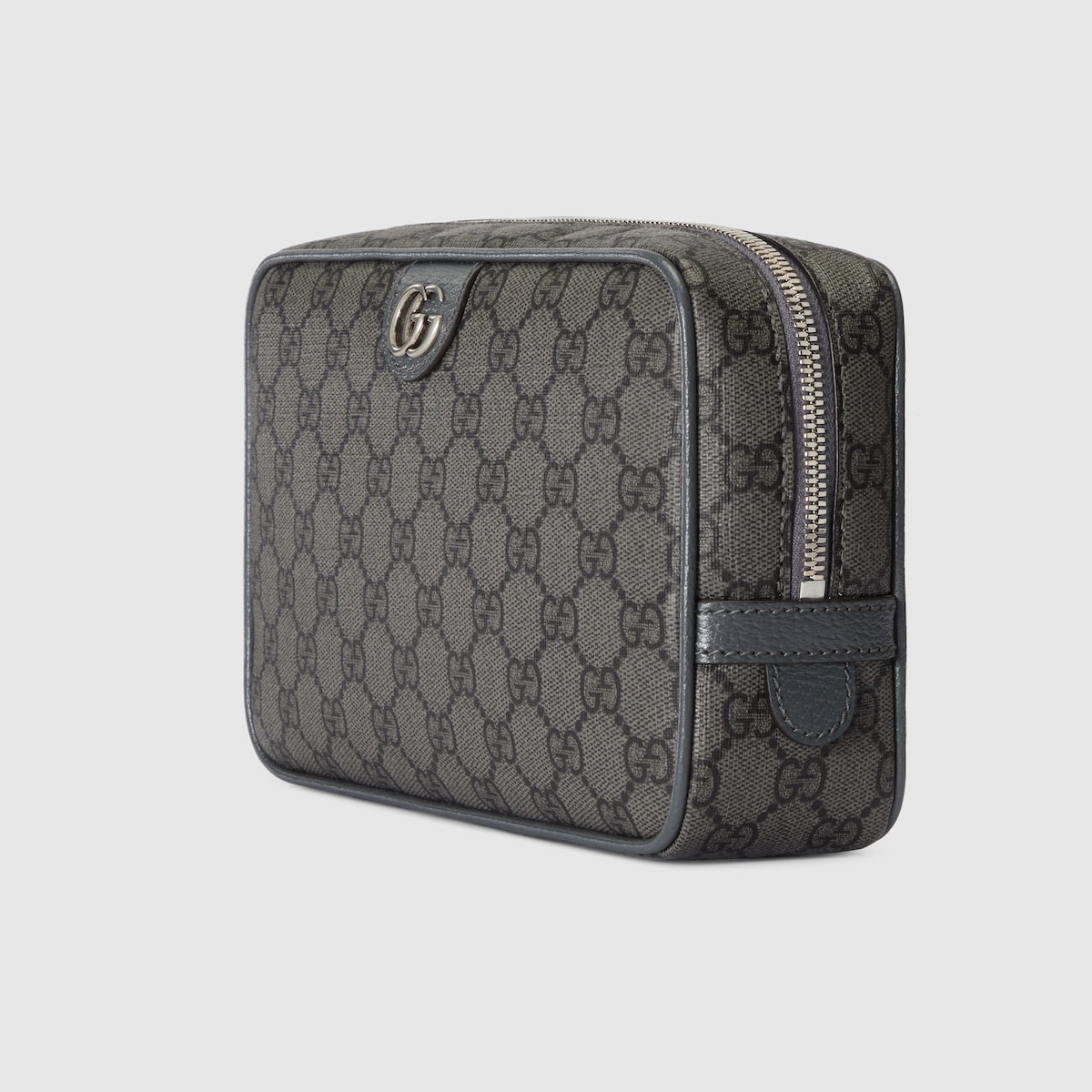 Gucci Ophidia Toiletry Case Clutch & Pouch 9.2in/ 23.5cm Grey Palladium Hardware 760019 UULBN 1244 - Image 3