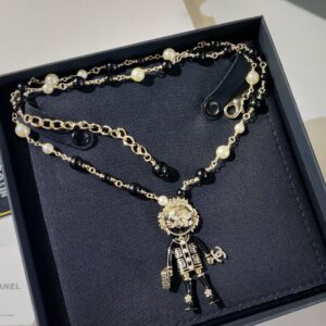 Alternative view of Chanel Pearl Necklace Gold For Women