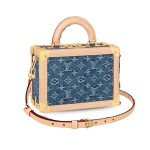 Louis Vuitton Petite Valise Denim Bleu Blue For Women 8.9 Inches/ 23 Cm M24161