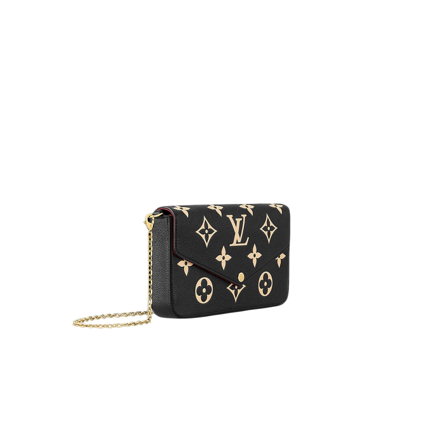 Louis Vuitton Pochette Felicie Shoulder Bag 8.3in/ 21cm Black/ Beige Gold Hardware For Women M82479 - Image 4