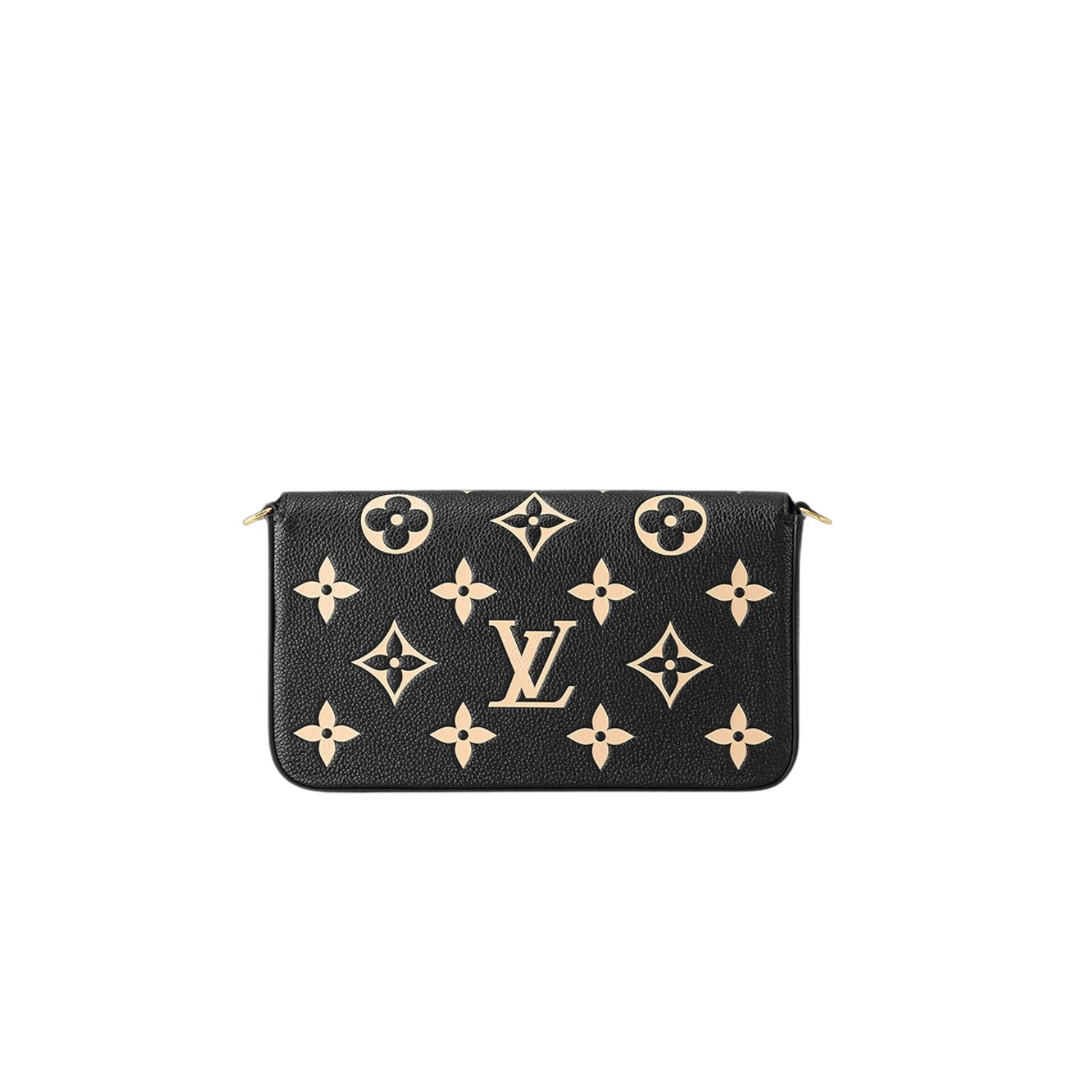 Louis Vuitton Pochette Felicie Shoulder Bag 8.3in/ 21cm Black/ Beige Gold Hardware For Women M82479 - Image 5