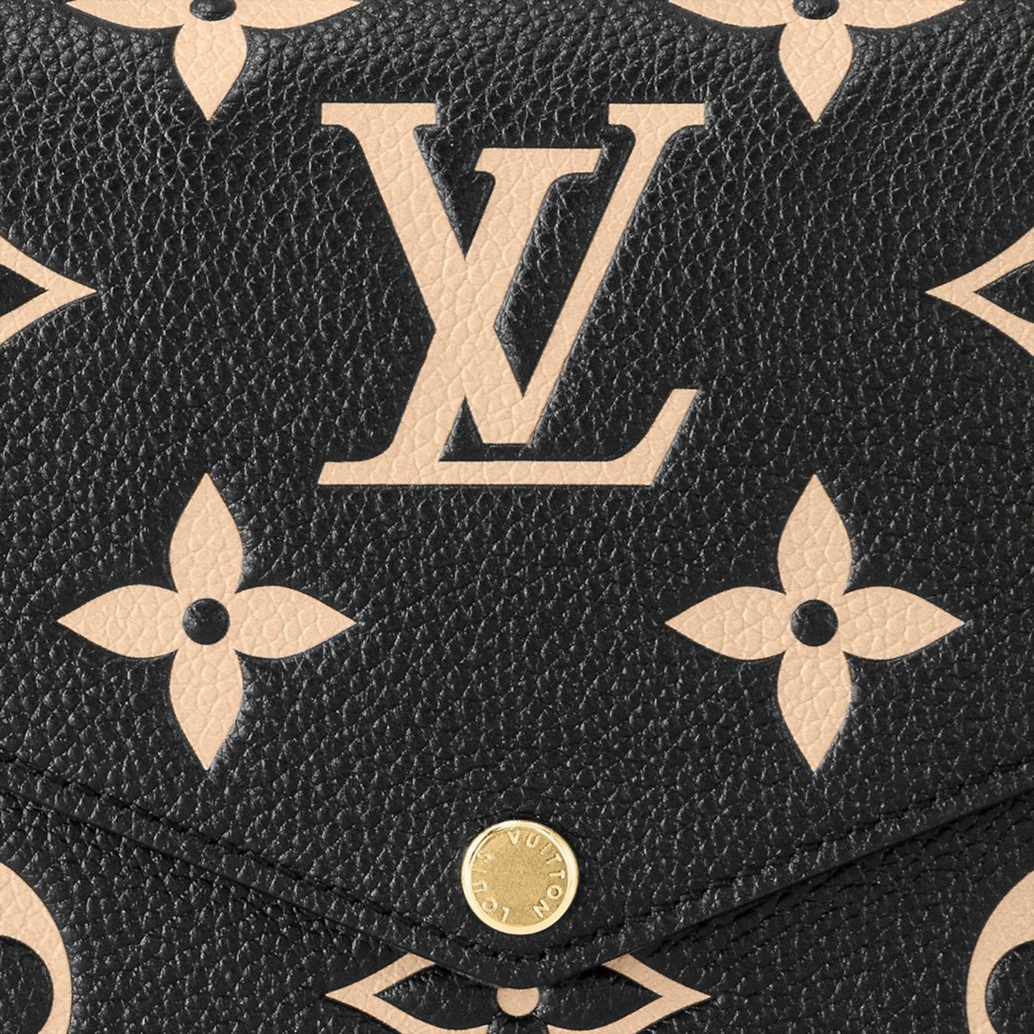 Louis Vuitton Pochette Felicie Shoulder Bag 8.3in/ 21cm Black/ Beige Gold Hardware For Women M82479 - Image 6