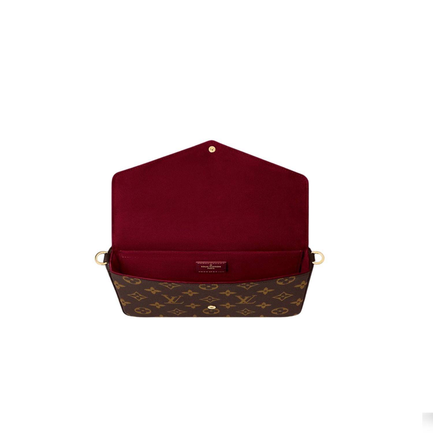 Louis Vuitton Pochette Felicie Shoulder Bag 8.3in/ 21cm Fuchsia Monogram Canvas Gold Hardware For Women M81896 - Image 7