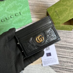 Alternative view of GG Portacarte GG Matelassé Black For Women‎ 723790 UM8IG 1000 3.9 in/ 10 cm