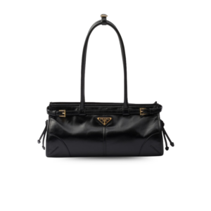 Prada Bonnie Medium Shoulder Bag 13in/ 32cm Black Gold Hardware 1BA426_2CYR_F0002_V_MOO