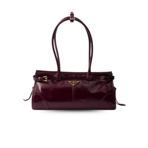 Prada Bonnie Medium Shoulder Bag 13in/ 32cm Burgundy Gold Hardware 1BA426_2CYR_F0LV7_V_MOO