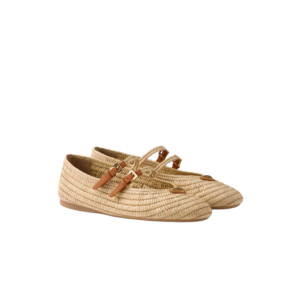 Prada Crochet Ballerinas Flats Beige For Women 1F927N_2ACS_F0P9G_F_005