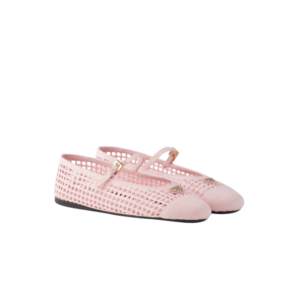Prada Crochet Ballerinas Orchid Pink For Women 1F364O_2F46_F0615_F_005