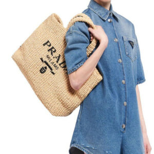 Alternative view of Prada Crochet Tote Bag 15.7in/ 40cm Beige‎ For Women 1BG392_2A2T_F0018_V_OOL