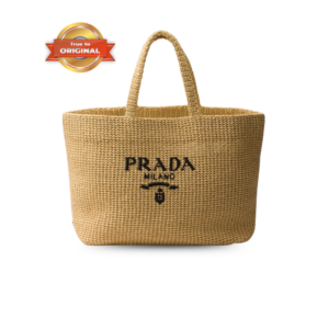 Prada Crochet Tote Bag 18.5in/ 47cm Natural For Women