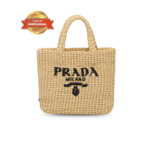 Prada Crochet Tote Bag 9.4 in 24cm Beige Raffia For Women 1BG422_2A2T_F0018_V_OOL