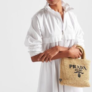 Alternative view of Prada Crochet Tote Bag 9.4 in/ 24cm Beige Raffia For Women 1BG422_2A2T_F0018_V_OOL