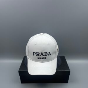 Alternative view of Prada Denim Baseball Cap White Prada Cap