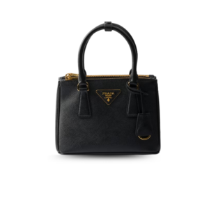 Prada Galleria Saffiano Mini Top Handle Bag 7.8in/ 20cm Black Metal Hardware For Women 1BA906_NZV_F0002_V_EOM