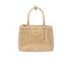 Prada Galleria Satin Mini Top Handle Bag 7.9in/ 20cm Crystals Platinum Gold Hardware For Women 1BA906_2AWL_F0522_V_EOY