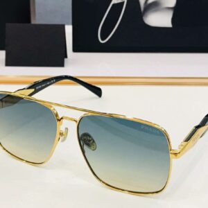 Prada Letter Logo Sunglasses Gold