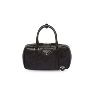 Prada Multi-Pocket Top Handle Bag 9.5in/ 24cm Black Antique Nappa For Women Silver Hardware 1BB098-UVL-F0002-V-T2O