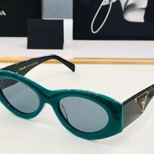 Alternative view of Prada Oval Sunglasses Jade Green For Women