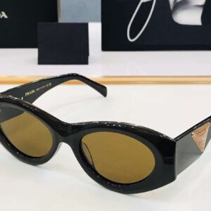 Alternative view of Prada Oval Sunglasses Black For Women