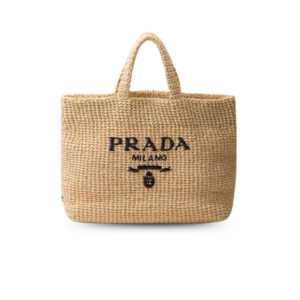 Prada Crochet Tote Bag 15.7in/ 40cm Beige‎ For Women 1BG392_2A2T_F0018_V_OOL