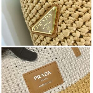 Alternative view of Prada Raffia Tote Bag Beige For Women 15in/38cm 1BG442_2DJS_F0N86_V_OOO