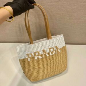 Alternative view of Prada Raffia Tote Bag Beige For Women 9.1in/23cm